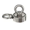 48/60/67/75mm 80-400KG Neodymium Recovery Magnet Double Ring Hook Hunting Fishing Magnet with 10M Rope