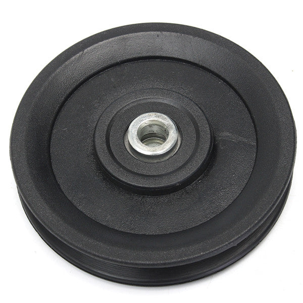 4.5" Nylon Bearing Pulley Wheel 115mm Black Wheel Cable Gym Fitness Equipment Part