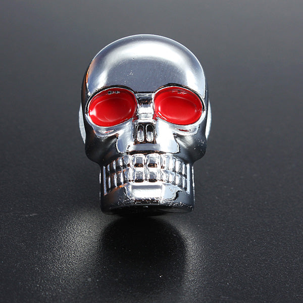 5mm Chrome Skull License Plate Frame Screws Bolts Kit Silver