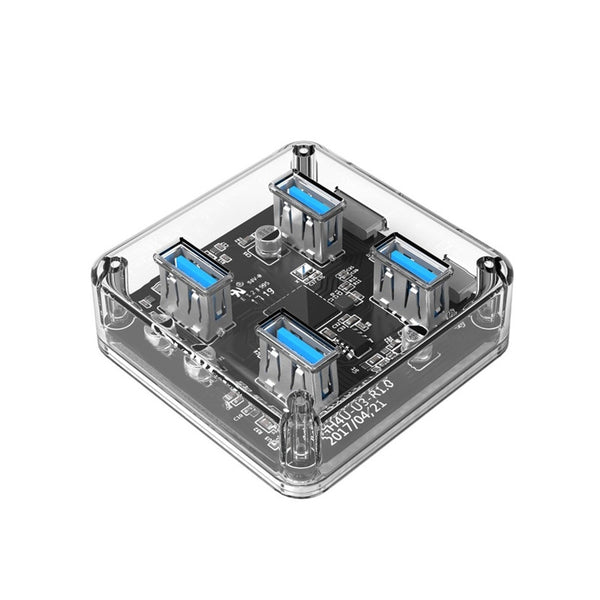 USB 3.0 5Gbps USB Hub 4 Ports High Speed USB Splitter with Power Charging Interface