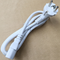 1.2m AC EU 3 pins Plug VDE Power Supply Adapter Cord Cable White PVC Power Adapter Connector Line