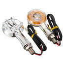 Pair Skull Skeleton LED Turn Signal Indicator Light For Harley Davidson Honda Suzuki Kawasaki