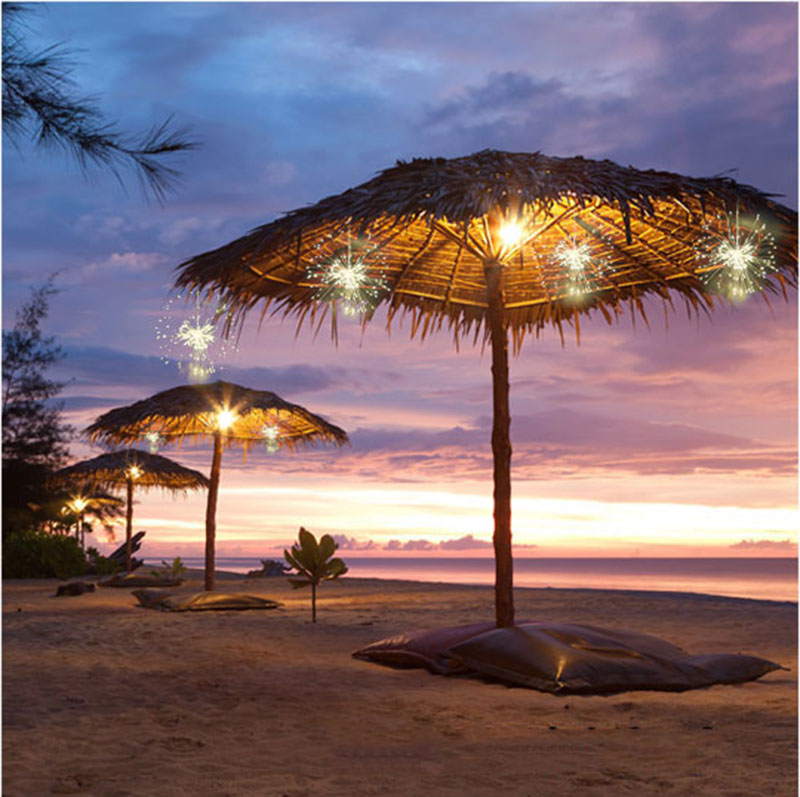 Garden Courtyard Decoration Light 120 LED Battery-powered Christmas Festive Firework Hanging Lamp