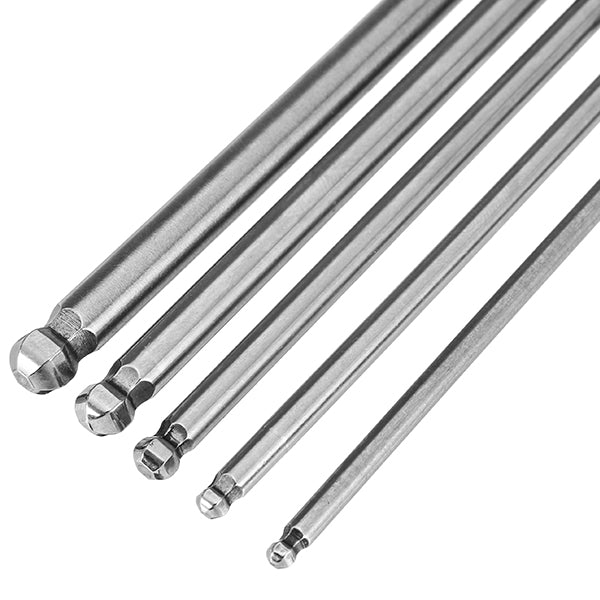 Broppe 5pcs 2.5/3/4/5/6mm 100mm Magnetic Ball Screwdriver Bits 1/4 Inch Hex Shank