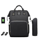 Waterproof Baby Nappy Diapers Bags Tote Mummy Travel USB Port Backpack