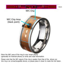 Rose Gold NTAG213 NFC Tag Finger Ring Multifunctional Intelligent Ring Titanium Steel Smart Wear Finger Digital Rings for Men Women