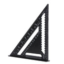 Raitool AR01 43X30X30cm Metric Aluminum Alloy Triangle Ruler Black Triangular Ruler