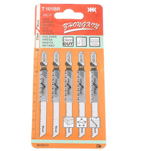 25Pcs T101BR Jigsaw Reciprocating Saw Blades High Carbon Steel for Bosch Makita