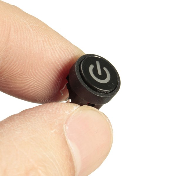 10Pcs Blue LED Power Symbol Momentary Latching Switch LED Light Push Button SPST