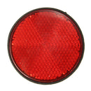 2pcs 2inch Round Reflectors Red Universal For Motorcycles ATV Dirt Bikes