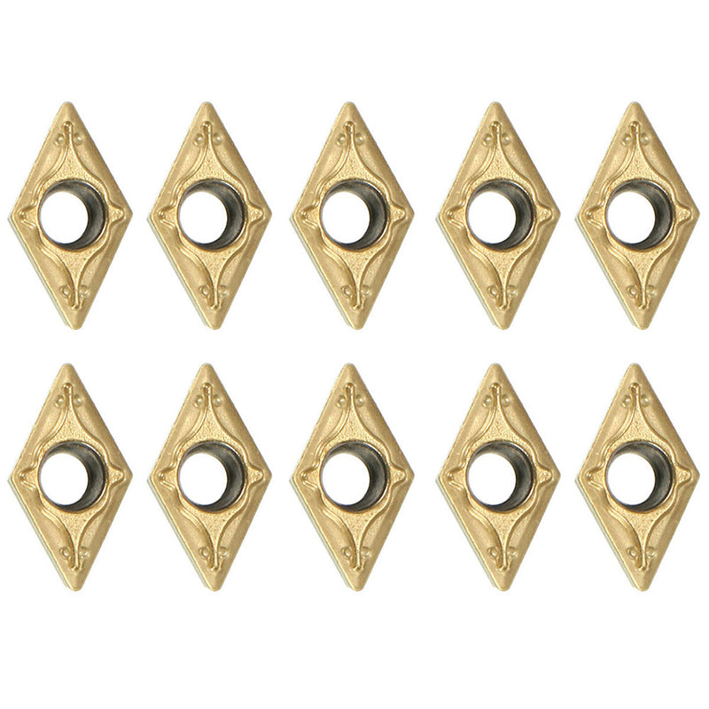 10Pcs DCMT070204 US735 DCMT21.51 Carbide Inserts for Lathe Turning Tool