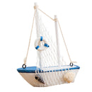 Mediterranean Style 14cm Boat Sailing Model Handmade Creative Home Decoration Decoration Ornament