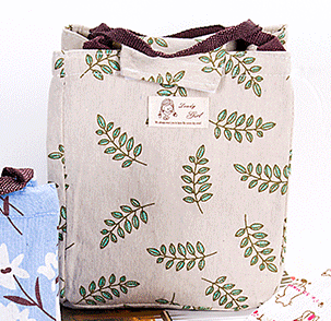 Portable Cotton Linen Insulation Thermal Picnic Snack Lunch Box For Office Women Kids Lunch Box Ice