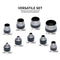 10Pcs Interchangable Hollow Hole Punch Set with Handle for Heavy Duty Leather