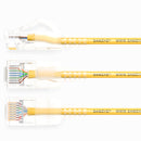 SAMZHE 0.5~5M 10Gbps Ultrafine CAT6A Yellow Ethernet Patch Cable Slim LAN Networking Cable