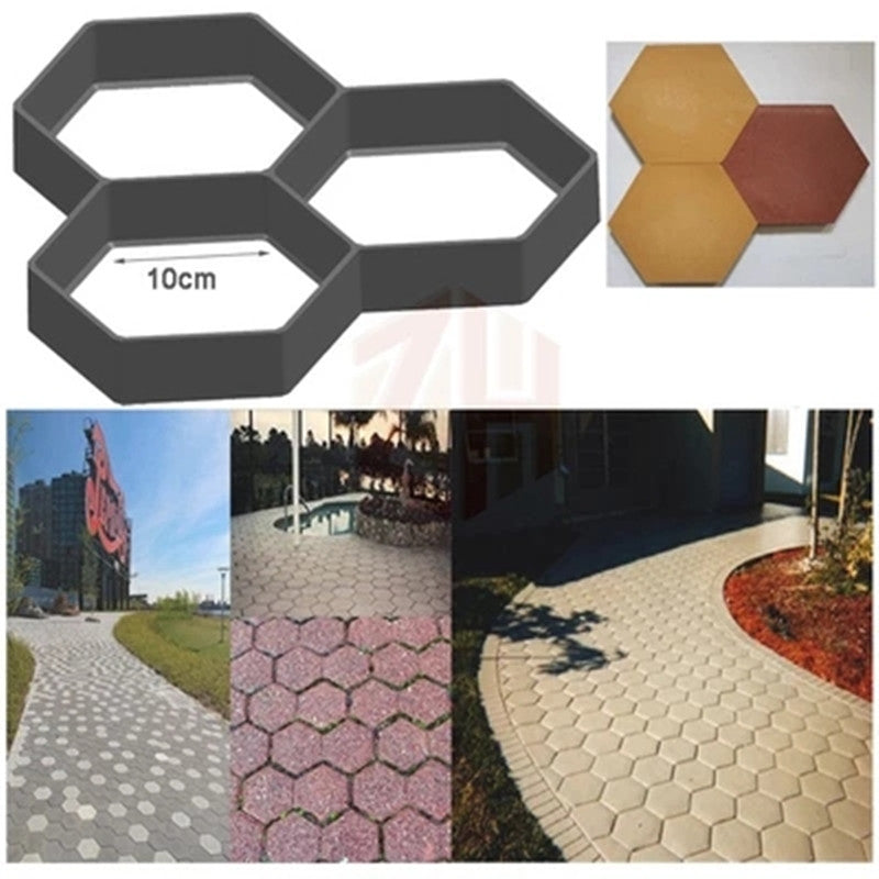 Garden DIY Plastic Path Maker Mold Manually Paving Courtyard Stone Road Cement Brick Mold