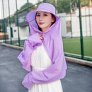 S5221 Woman Shade Cap Big Hat Sun Protection 360 Degrees Shawl Cuff Hat Cycling Climbing Cap