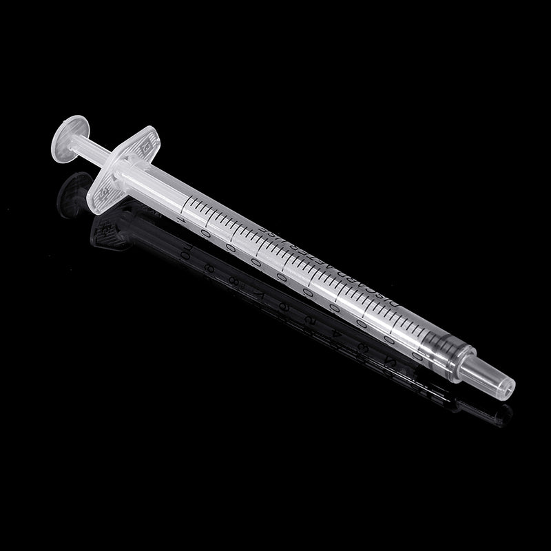20Pcs/Set 1ml Plastic Dispensing Syringe Injector No Needles 0.01ml Graduation for Refilling and Measuring Liquids Industrial Glue Applicator