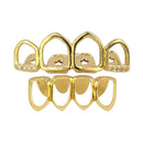 Unisex Women Men Rose Gold Plated Hip Hop Teeth Grill Top Bottom Tooth Dental Tools
