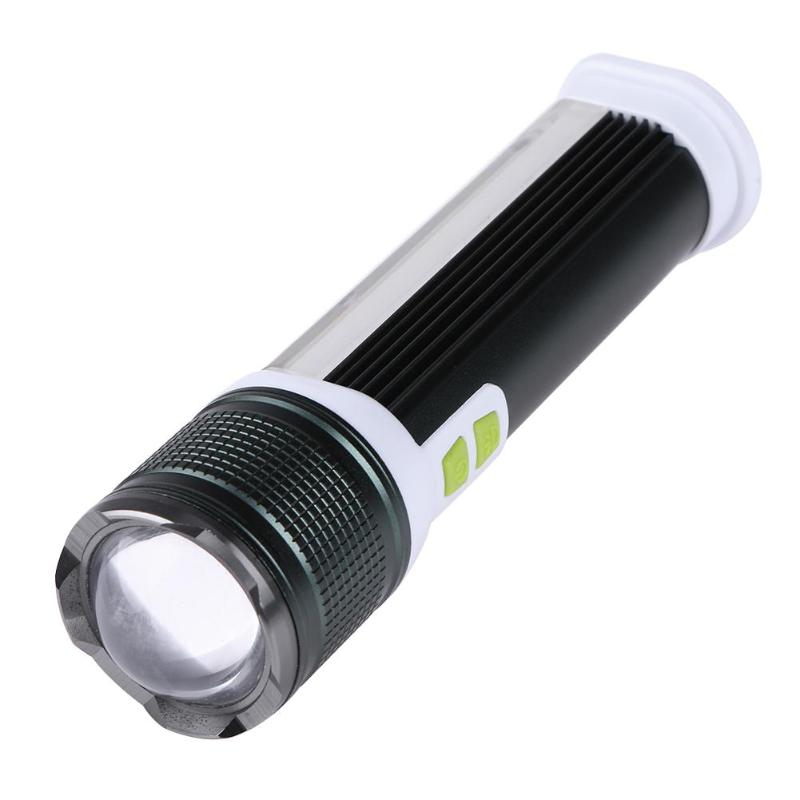 XANES 184A T6+COB LED Front & Side Light USB Rechargeable Zoomable Emergency Light Work Light LE