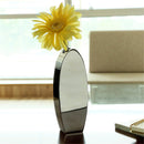 Stainless Steel Oval Flower Vase Office Decor Kitchen Home Table Ornament Gift