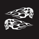 Car Sticker Motorcycle Skull Flame Stripes Gas Tank Vinyl Decals Universal