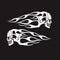 Car Sticker Motorcycle Skull Flame Stripes Gas Tank Vinyl Decals Universal