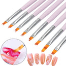 8pcs/set Acrylic Painting Brush Drawing UV Gel Flower Gradient Pen Nail Art Tool