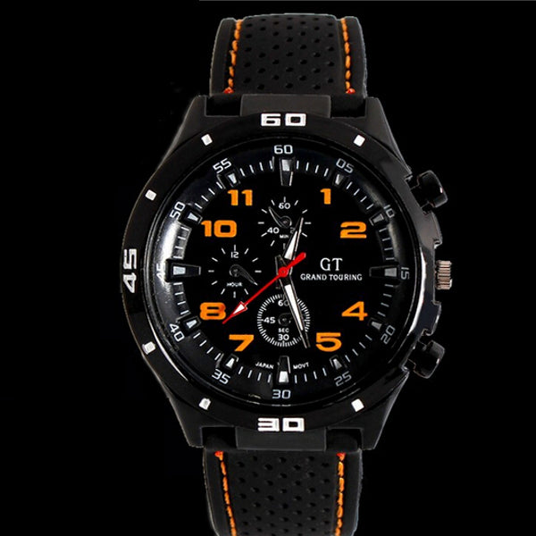 GT 54 GRAND TOURING Silicone Band Quartz Analog Sport Watch