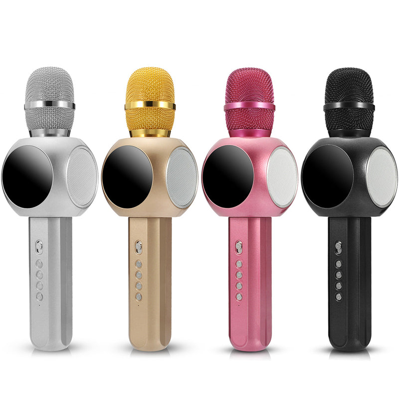 H6 Wireless bluetooth Microphone Magnetic Double Horn Loudspeaker Karaoke for Cell Phone