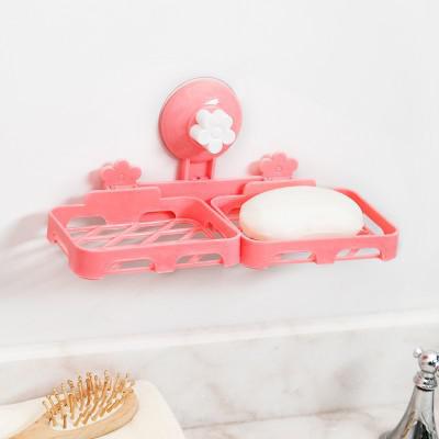 Multifunctional Soap Box Rack Kitchen Sponge Drain Frame Double Case