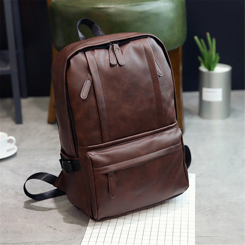 13L Leather Backpack Rucksack Laptop Shoulder Bag Outdoor Sports Travel
