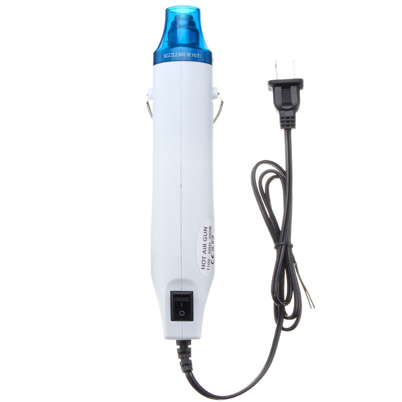 110V 300W Heat Shrink Hot Air Temperature Electric Power Nozzle White Tool