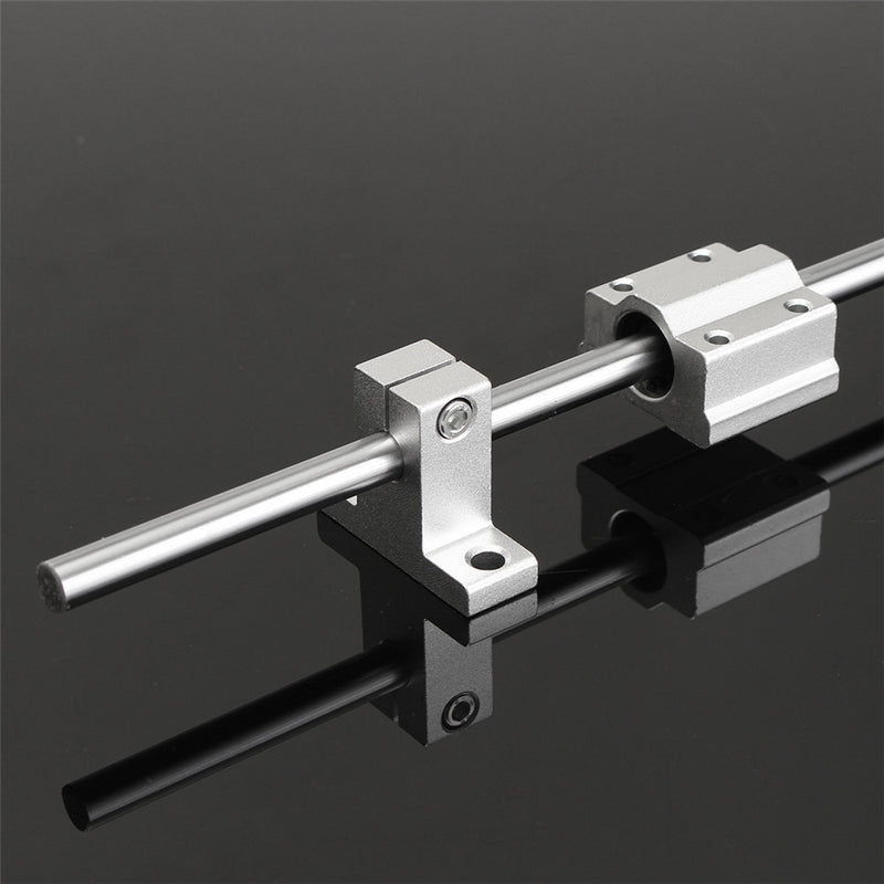 200/600/800mm x 8mm Linear Rail Shaft Rod with Bearing Guide Support and SCS8UU Bearing Block