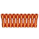 Suleve M3AS12 10Pcs M3 25mm Aluminum Alloy Standoff Spacer Round Column MultiColor Smooth Surface