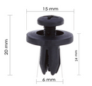6mm Universal 50pcs Plastic Car Rivet Fastener Car Door Bumper Cover Fender Bumper Fixed Clip