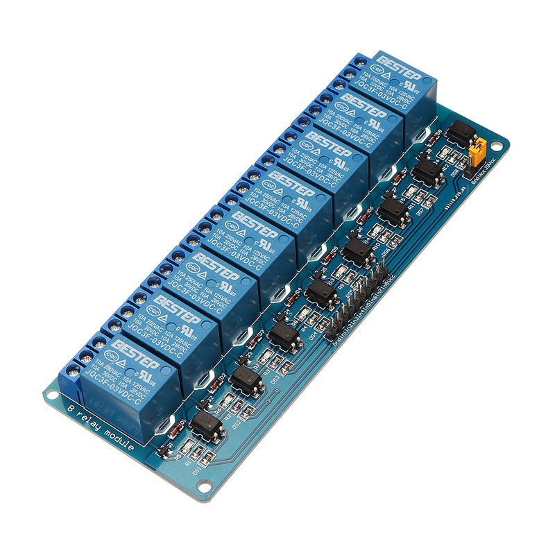 BESTEP 8 Channel 3.3V Relay Module Optocoupler Driver Relay Control Board Low Level