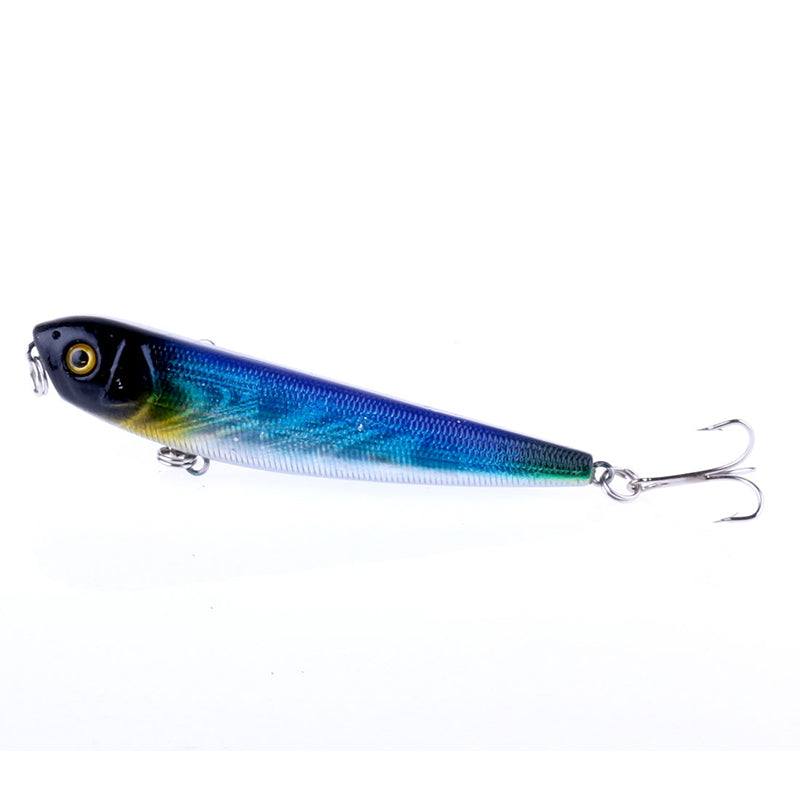 ZANLURE 8pcs/set 8.5cm 9.8g Pencil Fishing Lure Top Water Colorful Pattern Floating Hard Baits