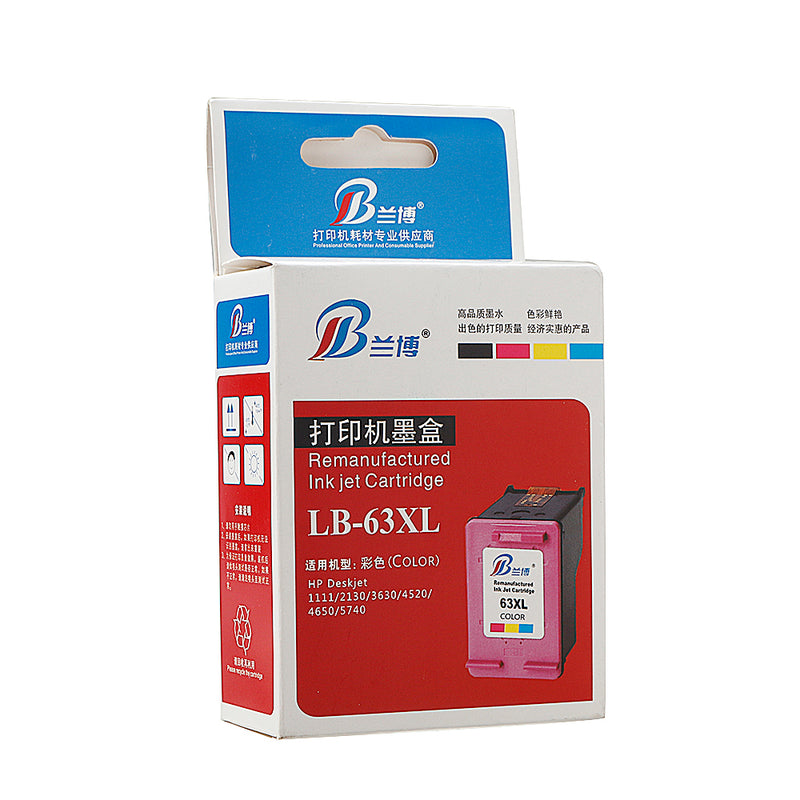LB 63XL HP63 Ink Cartridge Compatible with HP2130 3630 4520 4650 Printer Ink