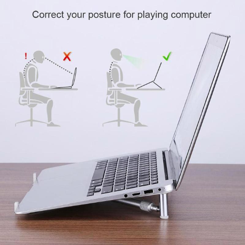 Universal Aluminum Alloy Laptop Stand Laptop Holder Folding Adjustable Portable Notebook Tablet X-Stand Bracket