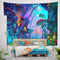 Wall Hanging Mystics Psychedelic Tapestry Mushroom Pattern Mandala Mat Decorations