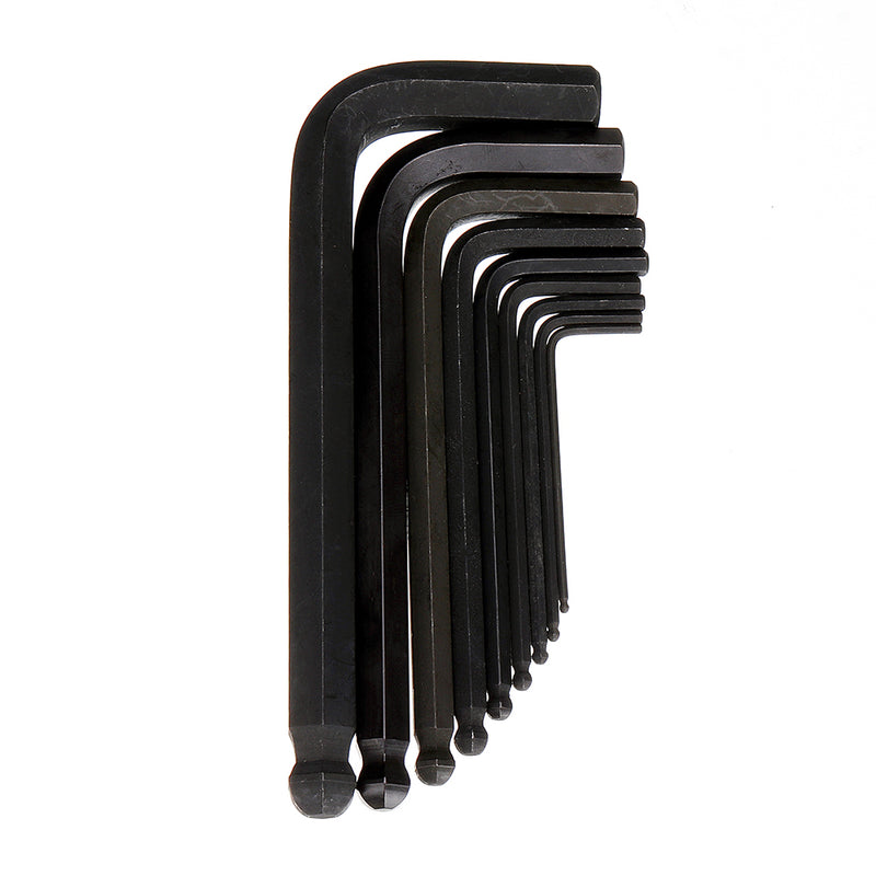 JETCH BS-B9 9Pcs L Shape Hex Key Set Allen Wrench Chrome Ball End