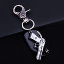 Trendy Keychain Black Alloy Keychain Soft Leather Keychain For Men