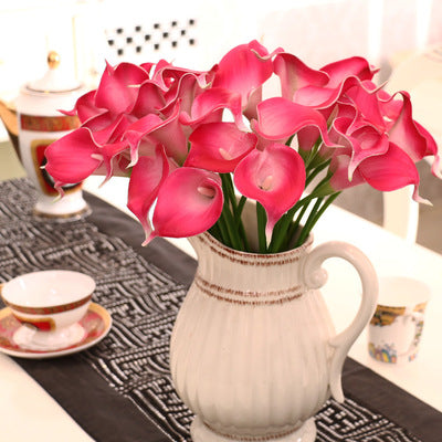 Natural Real Touch Flower Bouquet Calla Lily Wedding Home Fake Flower For  Home Party Decorations