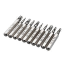 Drillpro 10pcs 4mm CR-V Screwdriver Bit Set Slotted Torx Batch Head Bit Mobile Phone Repair Tools Kit