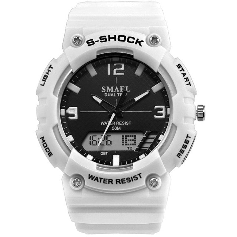 SMAEL 1539 Student Sport Watch Casual Style Waterproof Digital and Analog Dual Display Wristwatch