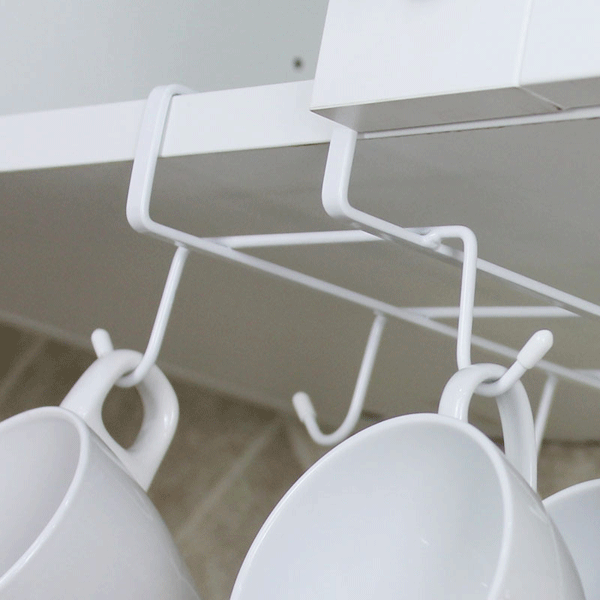 Honana CF-KS8 8 Hooks Stainless Steel Storage Rack Cupboard Hanging Hook Shelf Bathroom Organizer