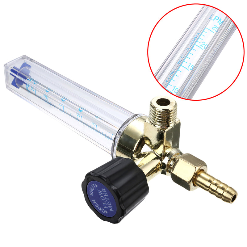 1pc 7mm Barb Argon Flow Meter 1/4PT 0.15 MPA Flow Meter Gas Argon AR/CO2 Regulator Welding Hot For Mig Weld Gauge Mayitr