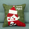 New Christmas Pure Cotton Embroidering Pillow Cases Santa Snowflake Cushion Cover