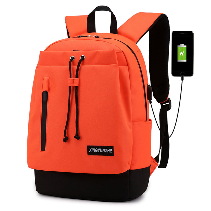 Oxford Backpack with USB Charging Port Student School Bag Fashion Shoulder Bag for Ipad Laptop Bag